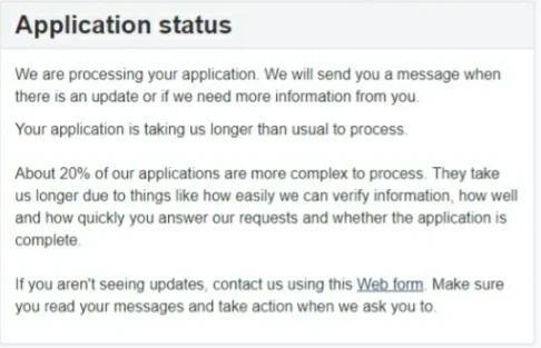 Application Status