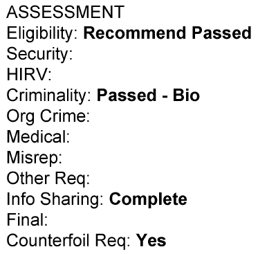 Recommend Passed